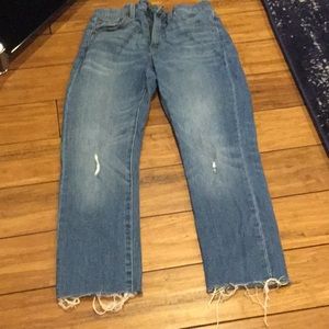 Made well high rise slim crop boyfriend jeans